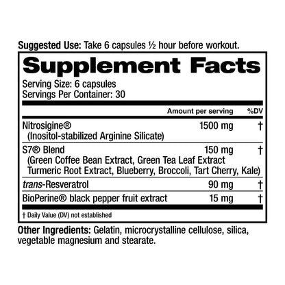 Juvenon GoldMember Lift Nitric Oxide Supplement – Nitrosigine, Trans-Resveratrol, S7 Plant Blend, BioPerine – Circulation, Energy & Muscle Support – 180 Capsules JuvenonBuy Supplements Australia