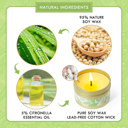 Citronella Candles Outdoor, Scented Candles, Summer Soy Wax Candles, Lemongrass Candles STRNBuy Supplements Australia