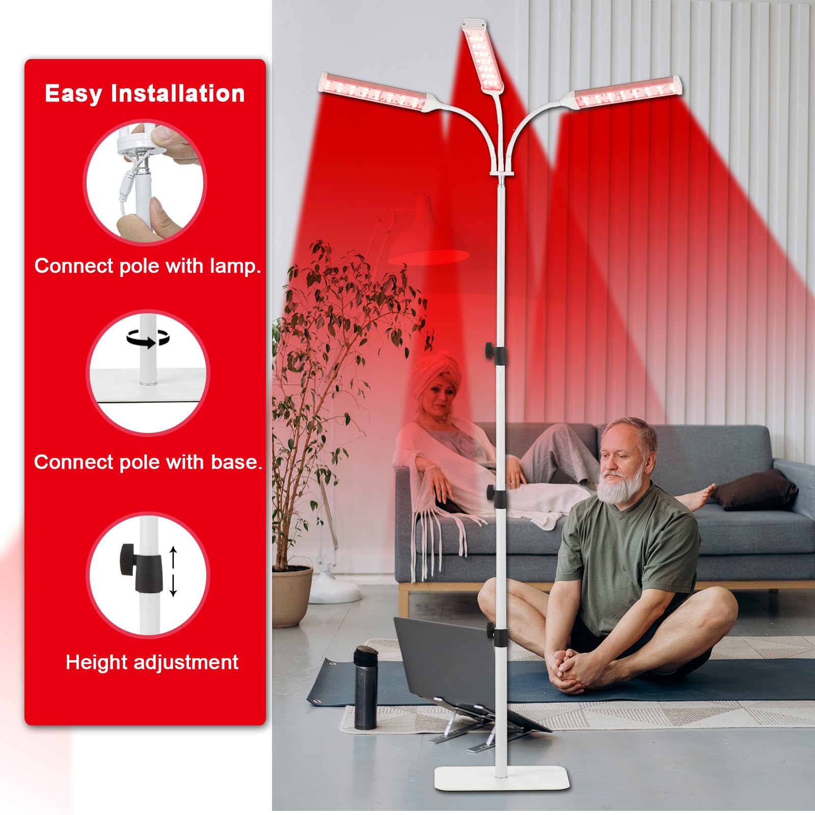 Akarishin Red Light Therapy Lamp- 660nm Red Light,850nm & 940nm Infrared Light Therapy AkarishinBuy Supplements Australia