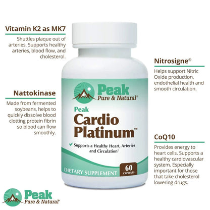 Peak Pure & Natural Peak Cardio Platinum 180 Capsules Peak Pure & NaturalBuy Supplements Australia