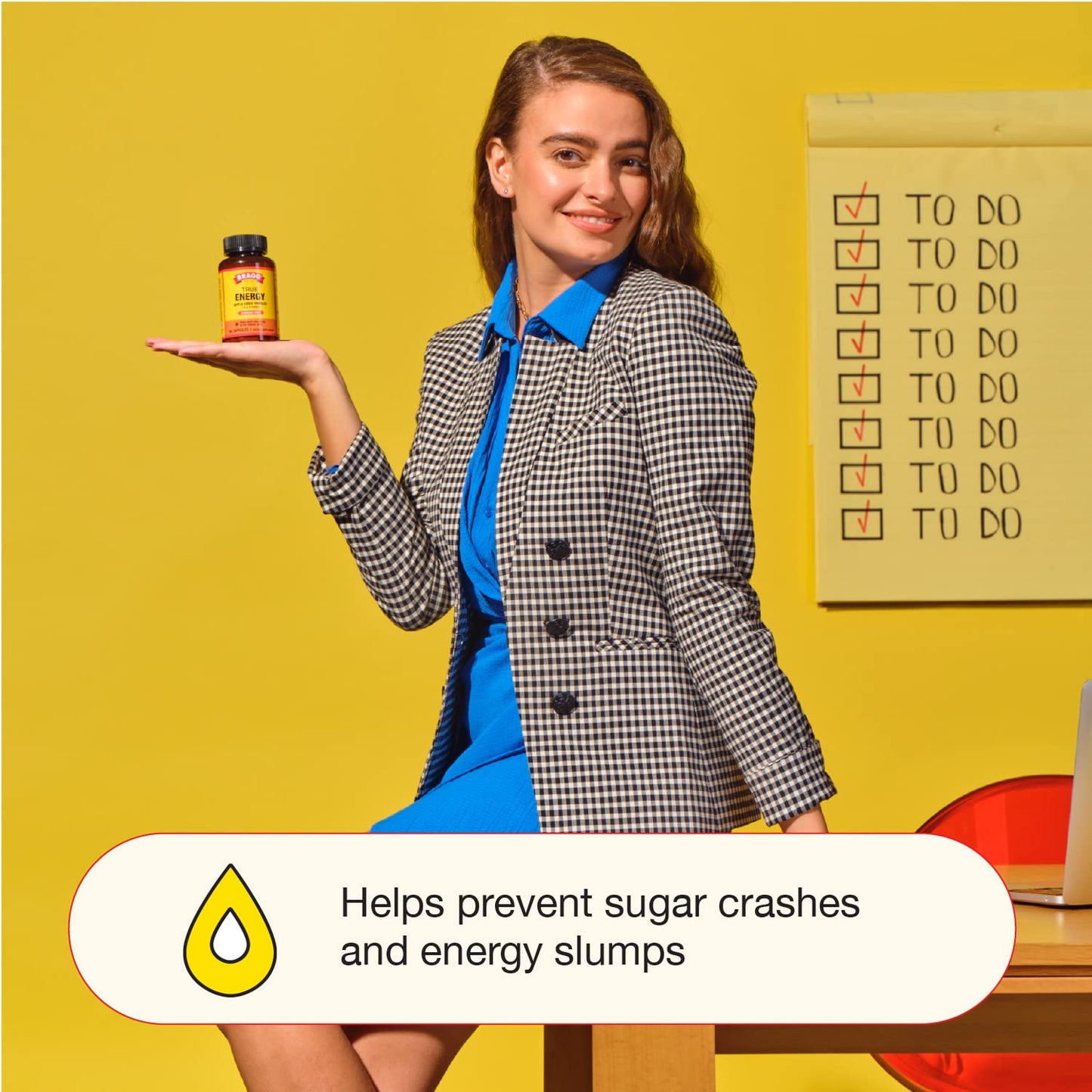 Bragg Apple Cider Vinegar True Energy Capsules – 6 B Vitamins – Caffeine Free BraggBuy Supplements Australia