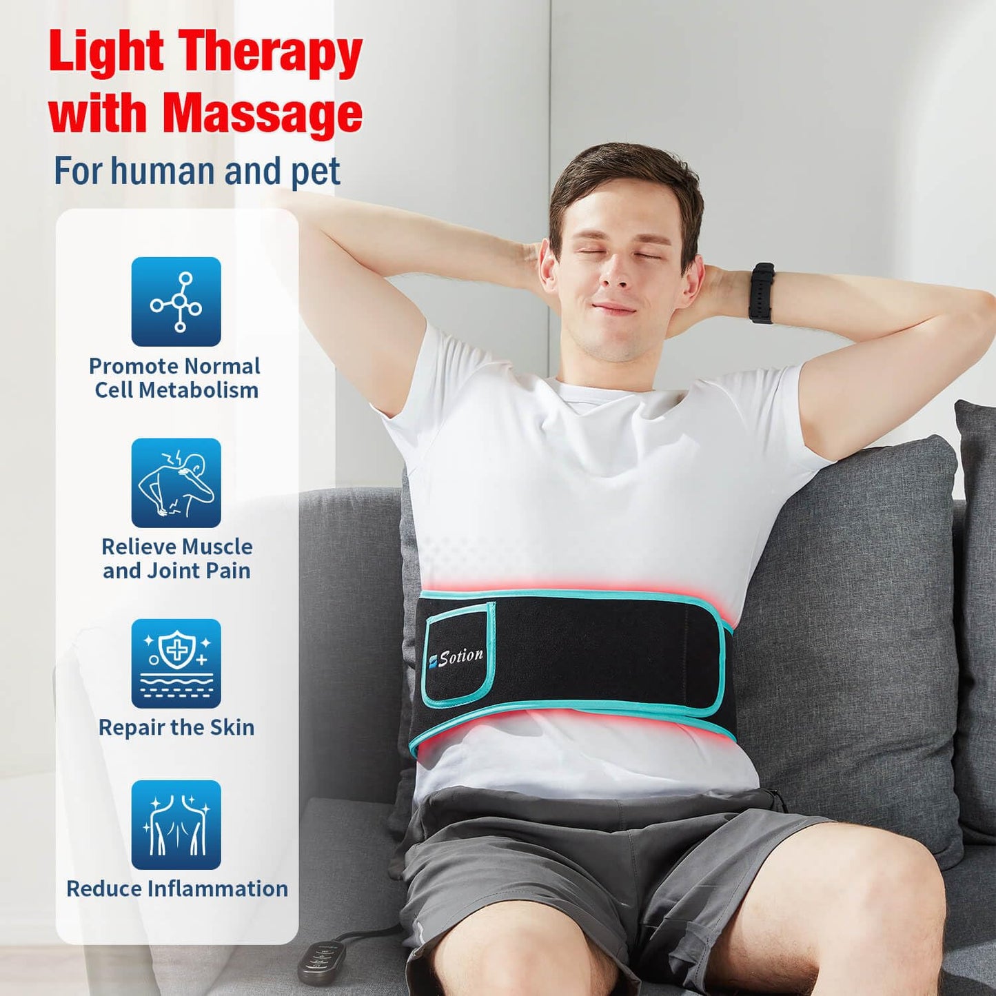 Sotion Red Light Therapy Belt with Massage-Red Light Therapy for Body&Near Infrared Light Therapy comrelaxBuy Supplements Australia