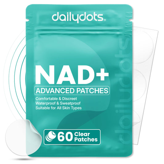Daily Dots NAD+ Patches | Energy, Healthy Aging & Wellness Support | 12 Active Blends incl. Nicotinamide & CoQ10 | Time Release Patch | for Men & Women (60 Patches) Daily DotsBuy Supplements Australia