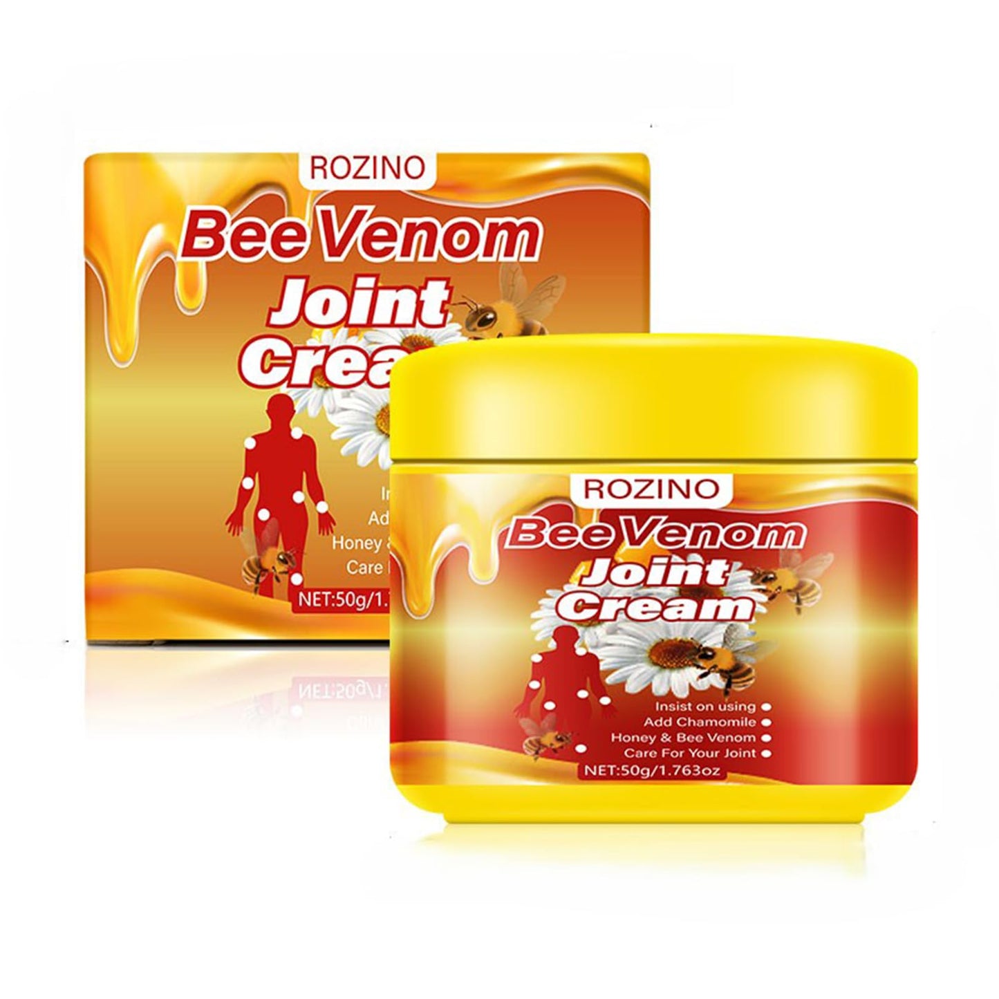 xiaoks Bee Venom Joint Cream - Natural Soothing Relief with Turmeric & Aloe, Fast-Absorbing, Non-Greasy Formula for Joint & Skin Care (1.763OZ) xiaoksBuy Supplements Australia