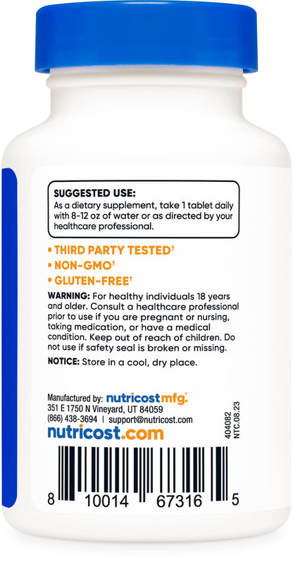 Nutricost Chromium 1000mcg, 240 Tablets - Gluten Free, Non-GMO NutricostBuy Supplements Australia