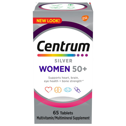 Centrum Silver Women's Multivitamin for Women 50 Plus, Multivitamin/Multimineral Supplement with Vitamin D3, B Vitamins, Non-GMO Ingredients CentrumBuy Supplements Australia