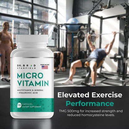 Dr Brad Stanfield Daily Low Dose MultiVitamin & Mineral for Men & Women to Support Cognitive Performance & Memory + Hyaluronic Acid for Skin Health Dr Brad StanfieldBuy Supplements Australia