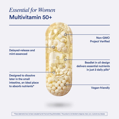 Ritual Multivitamin for Women 50+, Menopause Supplements with Vitamin D3, K2 and Magnesium for Bone Support*, Omega-3 DHA, Vitamin B12 RitualBuy Supplements Australia