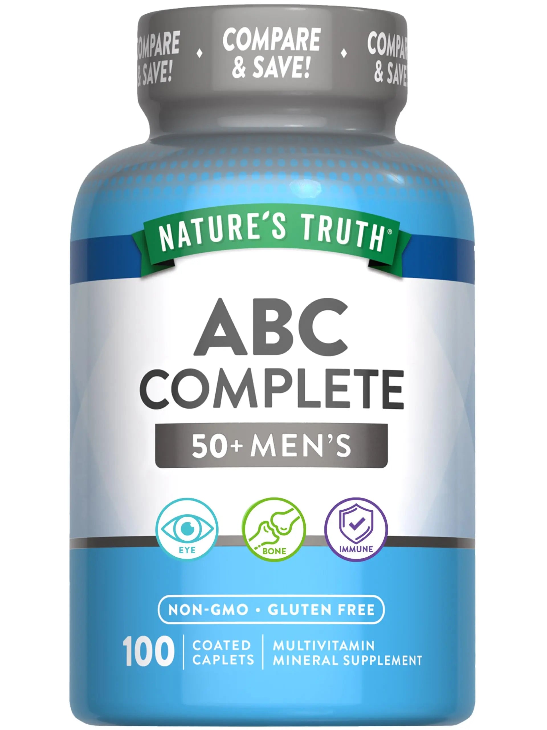 Nature's Truth Men's 50+ Multivitamin | with Vitamins A, C, E, B6 & B12 | 100 Count | Non-GMO & Gluten Free Nature's TruthBuy Supplements Australia