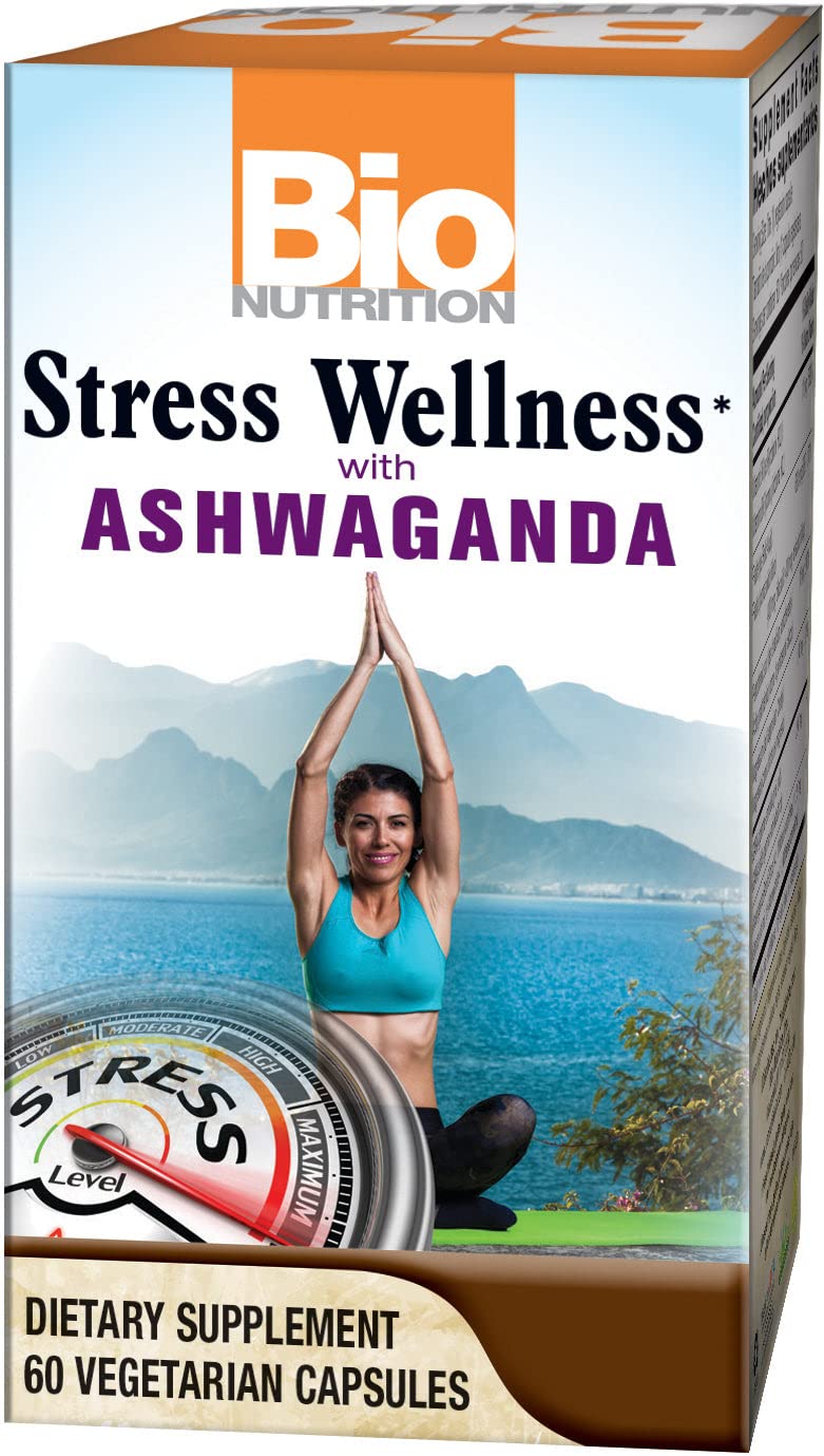 Bio Nutrition Stress Wellness with Ashwagandha, 60 Vegetarian Capsules Bio NutritionBuy Supplements Australia