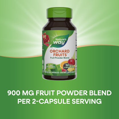 Nature's Way Orchard Fruits, Fruit Powder Blend, Contains 12 Different Fruits, 900mg Per 2-Capsule Serving, 60 Capsules Nature's WayBuy Supplements Australia
