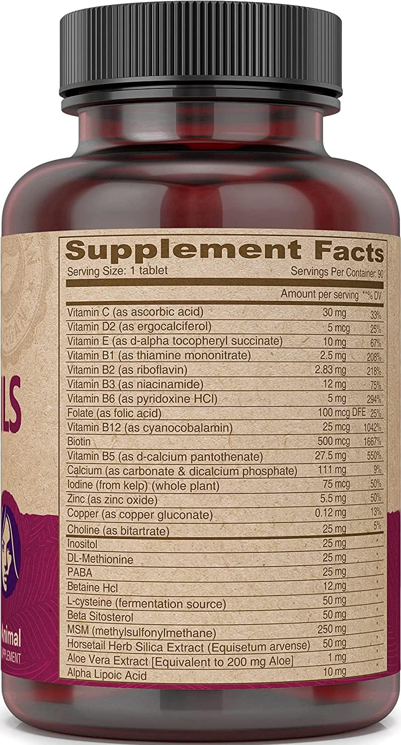 DEVA Vegan Vitamins Hair, Nails & Skin Supplement with 500 mcg of Biotin Per Tablet 90 Tablets (Pack of 2) DEVABuy Supplements Australia