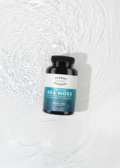 Thomas' all-natural Remedies Irish Sea Moss Capsules, Sea Moss with Bladderwrack & Burdock Root Organic for Gut Health, Digestion, Energy & Immune Support, 120 Seamoss Pills Thomas' all-natural RemediesBuy Supplements Australia