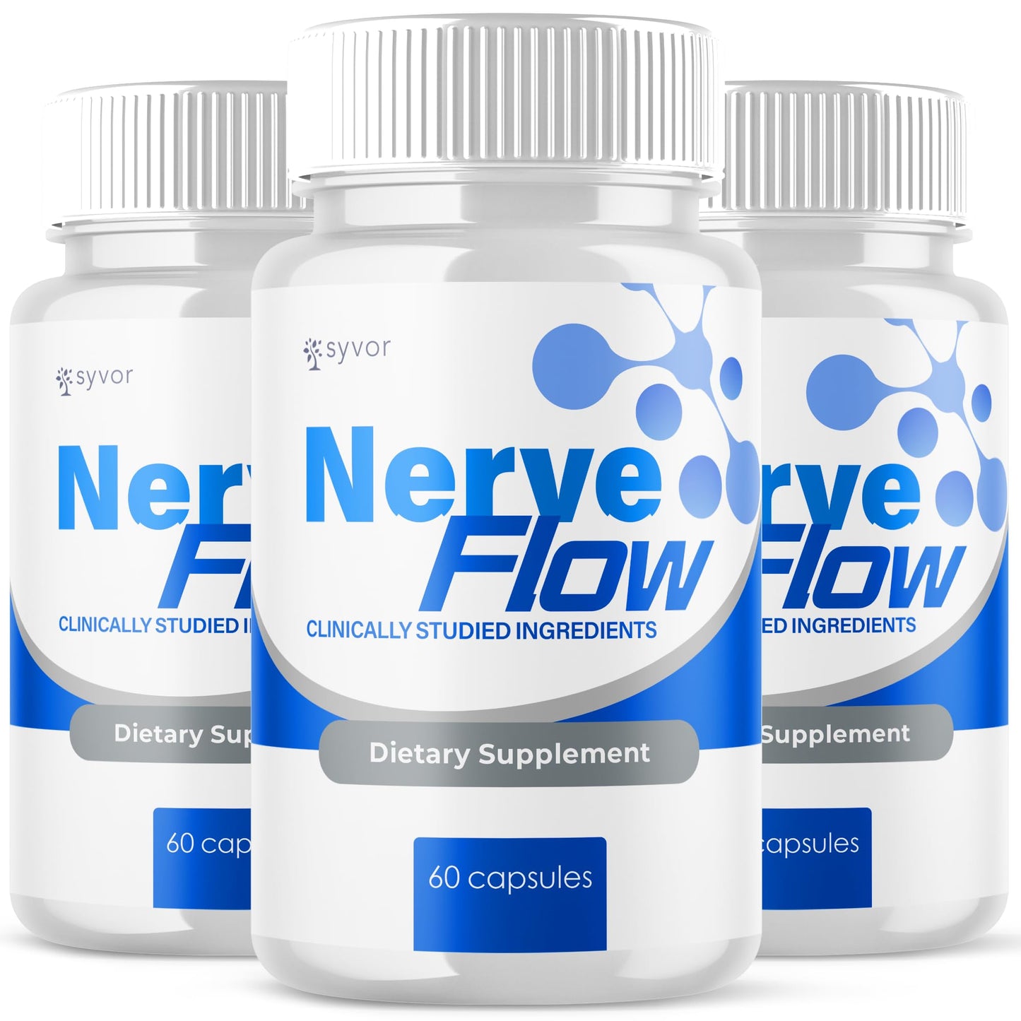 (3 Pack) Nerve Flow Capsules, Official Nerve Flow Pills Made with All Natural Ingredients, Maximum Strength NerveFlow Sciatic Support Supplement with Advanced Vitamins for Women & Men (180 Capsules) SyvorBuy Supplements Australia