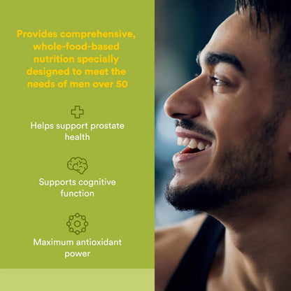 Natural Factors Whole Earth & Sea Men's 50+ Multivitamin & Mineral - Daily Nutritional Support Multivitamin Natural Factors