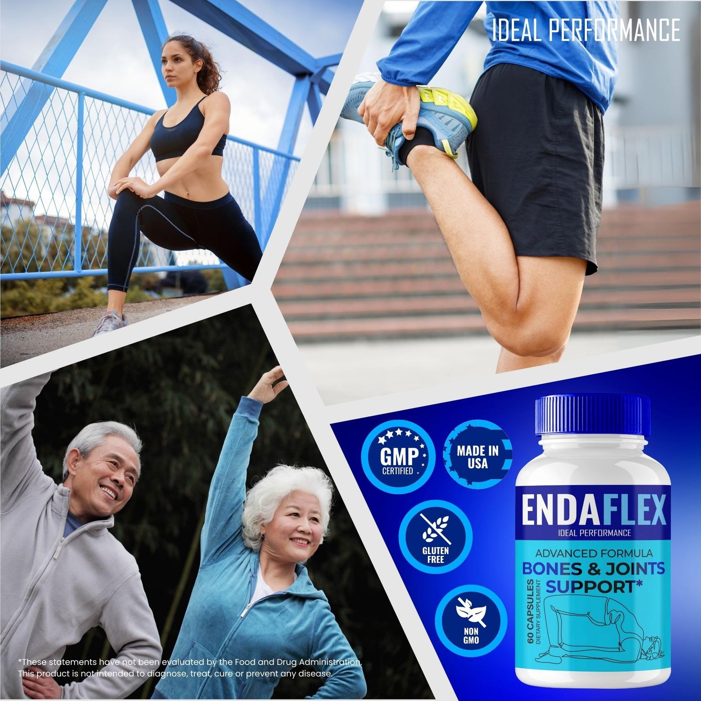 Endaflex Capsules, Advanced Joint Support Supplement Pills for Mobility and Comfort - Maximum Strength, Official Enda Flex Joint Support All Natural Formula, Premium Enda-Flex Reviews (3 Pack) IDEAL PERFORMANCEBuy Supplements Australia