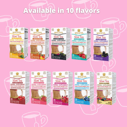 Hyleys Slim Tea Raspberry Flavor - Weight Loss Herbal Supplement Cleanse and Detox HYLEYSBuy Supplements Australia