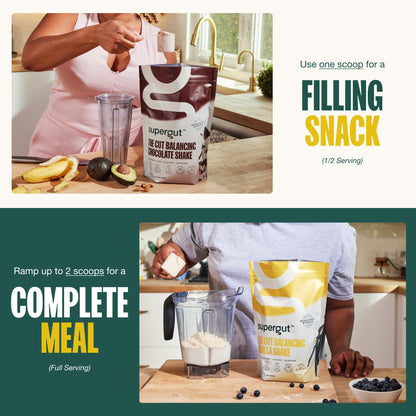 Supergut Prebiotic Shakes | Meal Replacement | Gut Health | Appetite Suppressant | High Protein and Fiber SupergutBuy Supplements Australia
