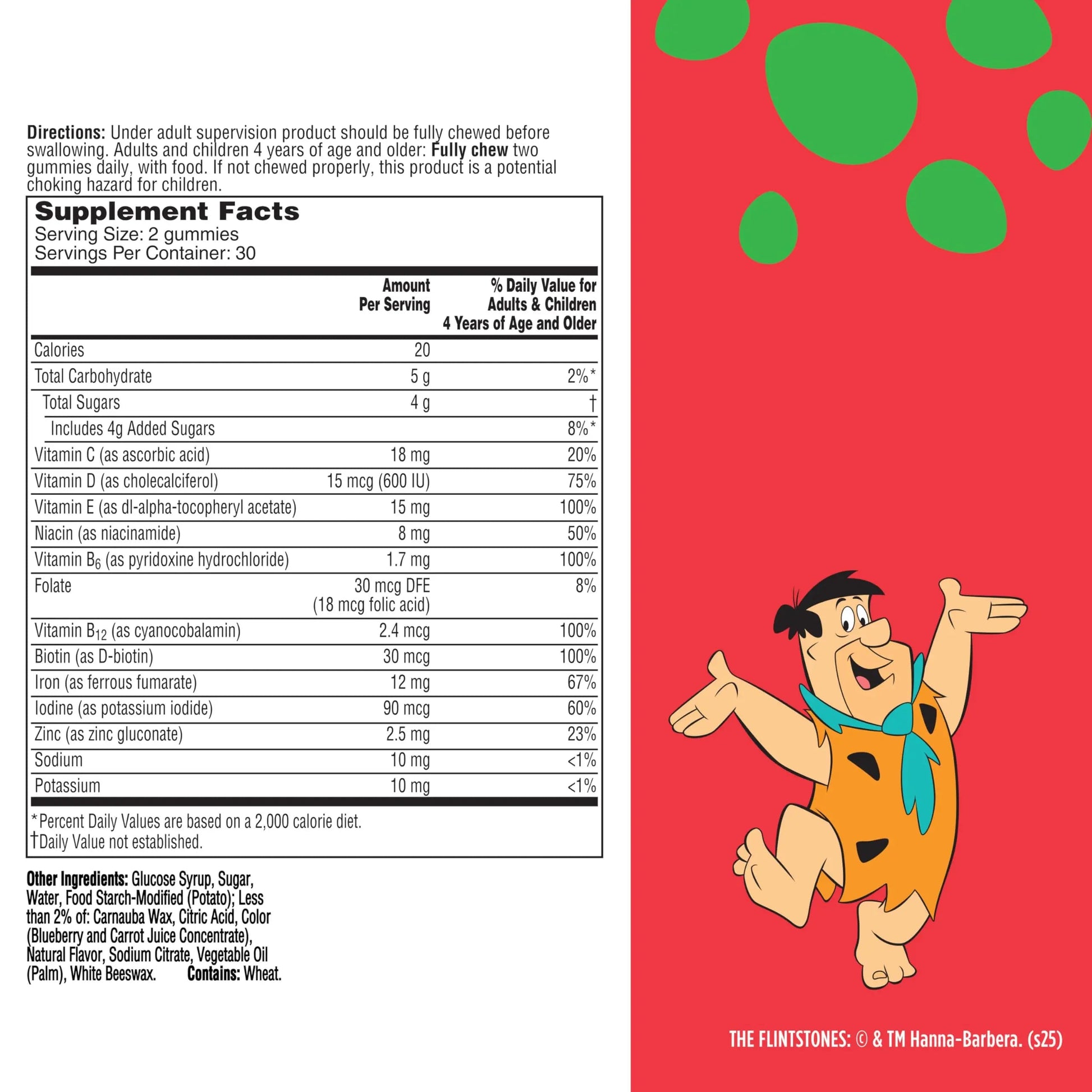 Flintstones Vitamins for Picky Kids + Iron, Kids Multivitamin Gummies with Vitamin C, D, E, B6 and Iron, Gummy Vitamins, Grape Flavored, 60 Gummies Flintstones VitaminsBuy Supplements Australia