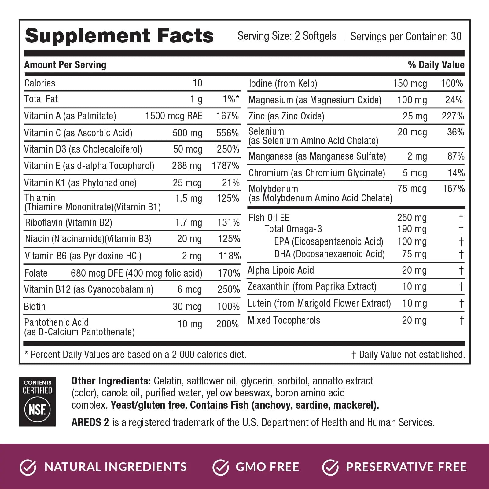 EyePromise Macular Health Complete Supplement - 60 Softgels, 30-Day Supply - Complete Macular Support with 10mg Lutein & Zeaxanthin EyePromiseBuy Supplements Australia