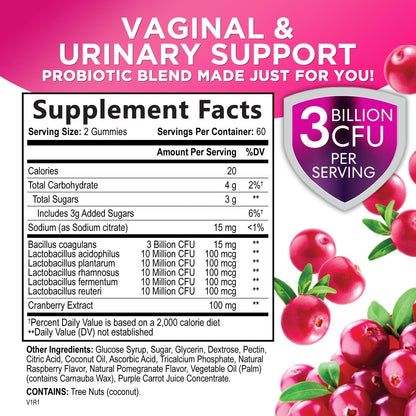 Probiotics for Women + Cranberry - 3 Billion CFU Guaranteed & 6 Vegan Strains for Women's Hello Lovely!Buy Supplements Australia