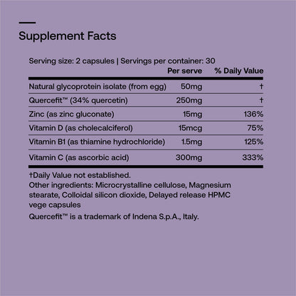 SRW Imm¹ Defence | Supports Immune System Health | 60 Vege Capsules | Supplement for Immune Response | Contains Natural Glycoprotein Isolate (Muno-IgY™) and Quercetin SRWBuy Supplements Australia