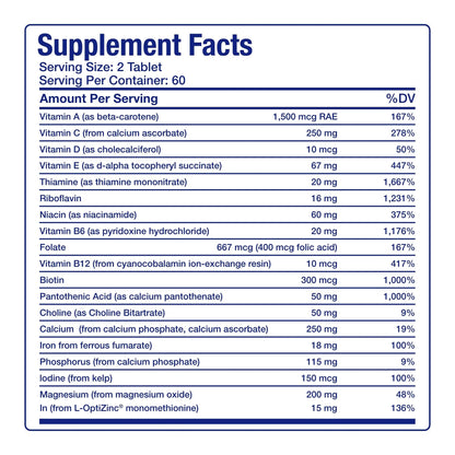 30-in-1 Adult Multivitamin with Iron - Antioxidant Rich Over 50 Multivitamin for Women and Men with Vitamins A C D E B Complex Zinc Magnesium Anabolic LaboratoriesBuy Supplements Australia