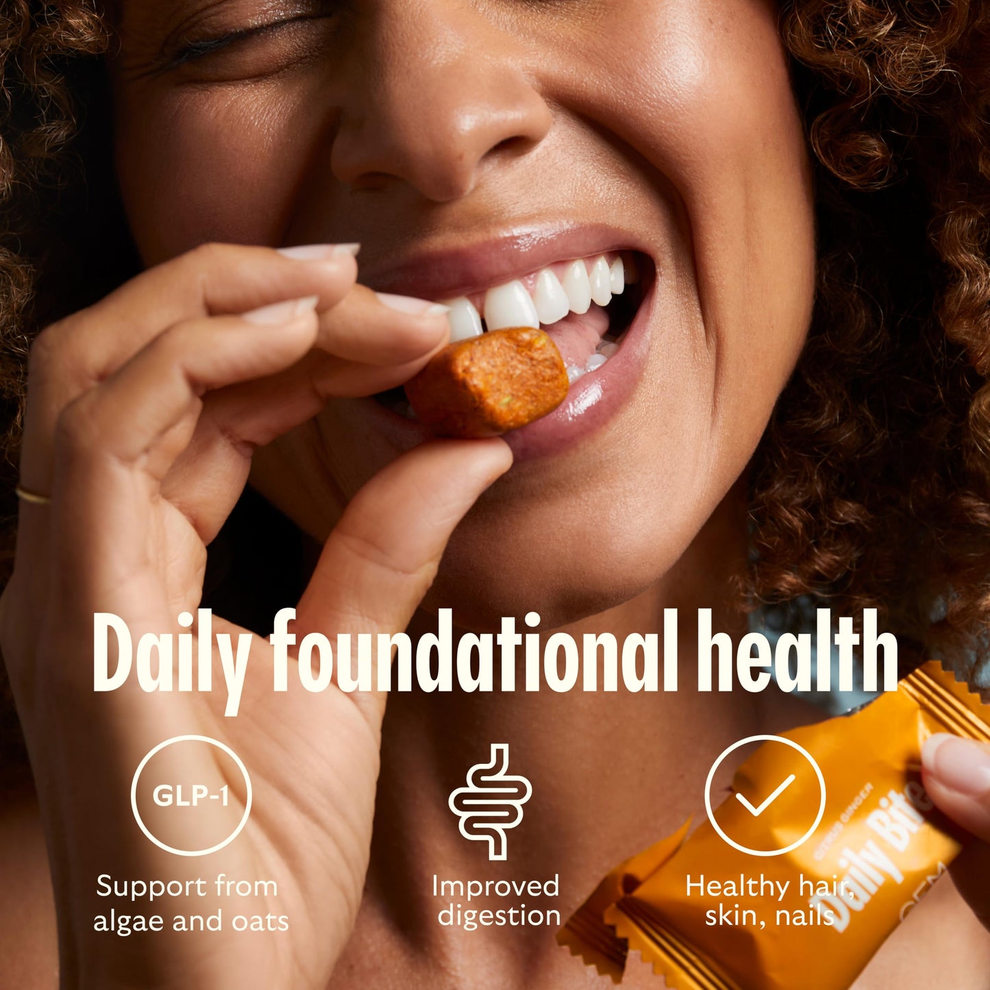 GEM Daily Bite for Women & Men, with 20+ Vitamins, Minerals, & Superfoods Like Zinc, Vitamin D, B-Complex, K, Turmeric, Fiber & Prebiotics, Beta Glucan GLP-1 Support & Immunity (Citrus Ginger,7 count) GEMBuy Supplements Australia