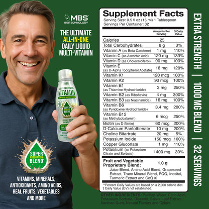 MBS Biotechnology Liquid Multivitamin for Adults – Complete High-Absorption Daily Vitamin with Superfoods, CoQ10, B-Complex, Turmeric & PQQ – Immune & Energy Support – Berry Flavor, 17 oz MBS BiotechnologyBuy Supplements Australia