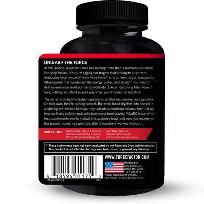 Force Factor Volcano Pre Workout Nitric Oxide Booster Supplement for Men with Creatine Force FactorBuy Supplements Australia