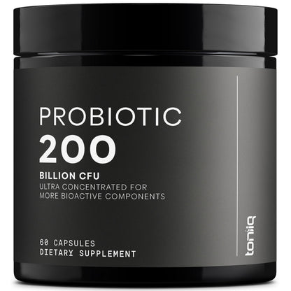Toniiq 200 Billion CFU Probiotic Supplement 30 Verified Third-Party Tested Strains - Fully Shelf-Stable Probiotics Formula