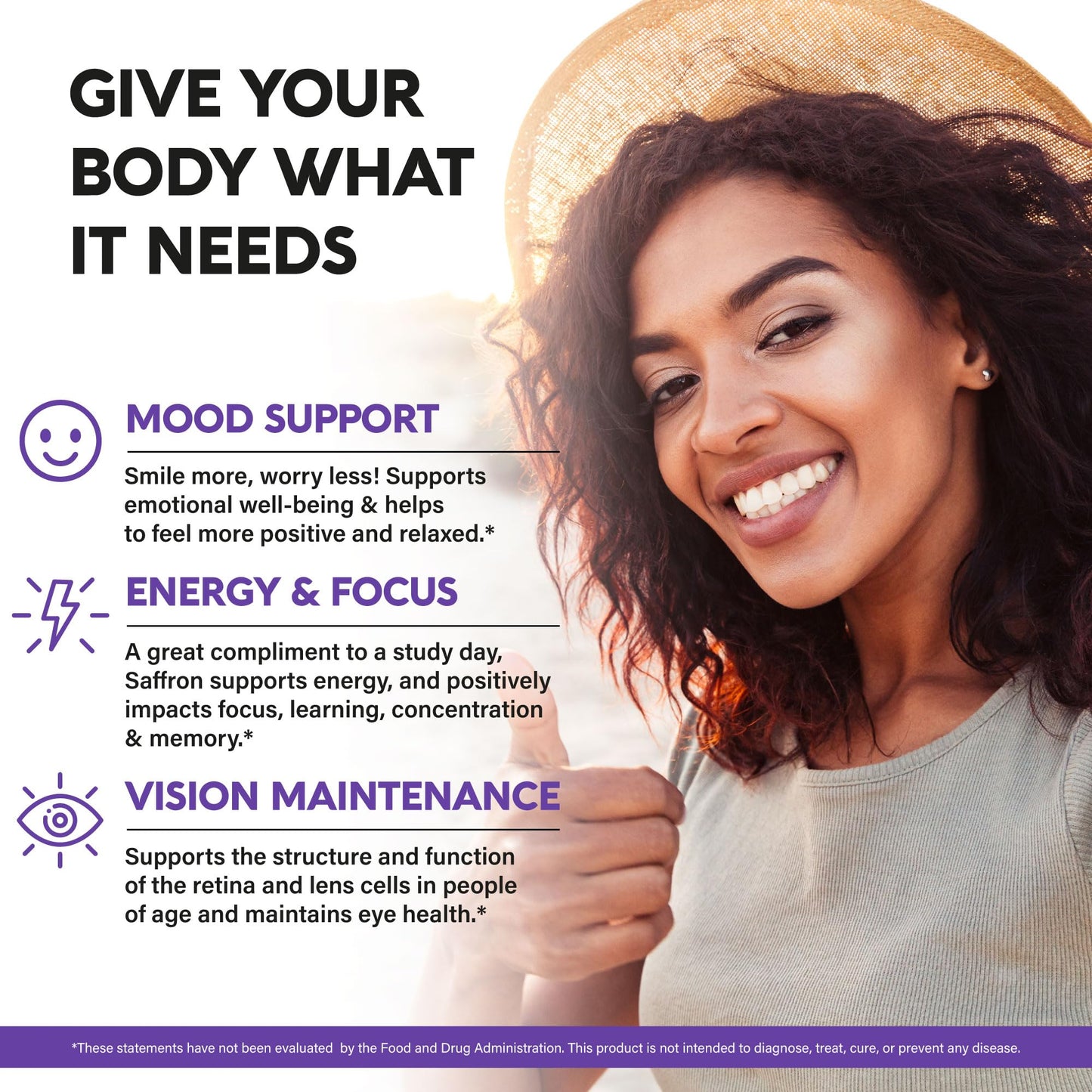 Natural Saffron Supplements - Pure Saffron Extract 88.5 mg - Made in USA - Mood | Focus | Vision | Energy Support - Eye Health for Women & Men - NonGMO Vegan Pills - 90 Powder Capsules, 3 Month Supply NUTRAHARMONYBuy Supplements Australia