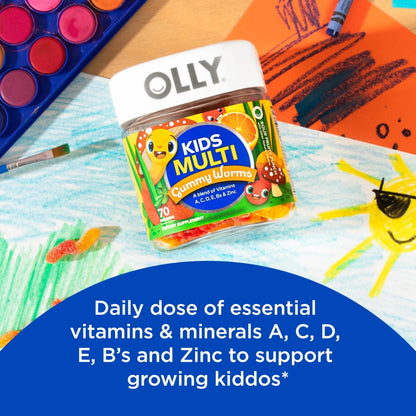 OLLY Hair Gummy 60ct & Kids Multivitamin Gummy Worms 70ct Supplement Bundles OLLYBuy Supplements Australia