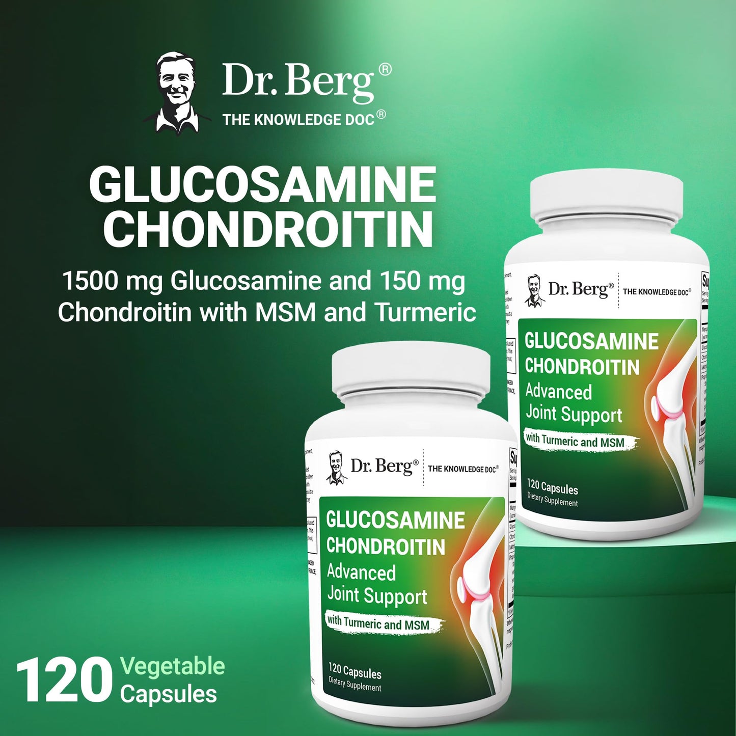 Dr. Berg Glucosamine Chondroitin MSM Turmeric & Boswellia - Advanced Joint Support Supplement with 1500 mg Glucosamine Sulfate - Includes 120 Capsules Dr. Berg NutritionalsBuy Supplements Australia