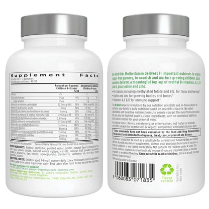 Igennus Methylated Kids Multivitamin Gummy, MTHFR, No Artificial Sweeteners or Flavors, Sugar Free, Age 4+, 90 Natural Berry Flavor Gummies Igennus Healthcare NutritionBuy Supplements Australia