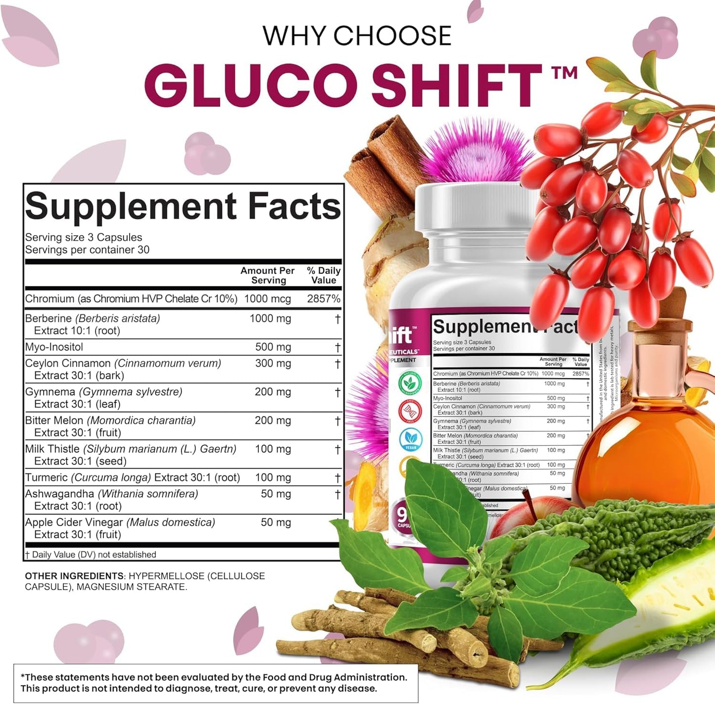 Clean Nutra Berberine Supplement Myo-Inositol Ceylon Cinnamon Gymnema Bitter Melon Chromium Complex for Digestion, Antioxidant Support & Wellness 90 Vegan Capsules Non-GMO Clean NutraceuticalsBuy Supplements Australia