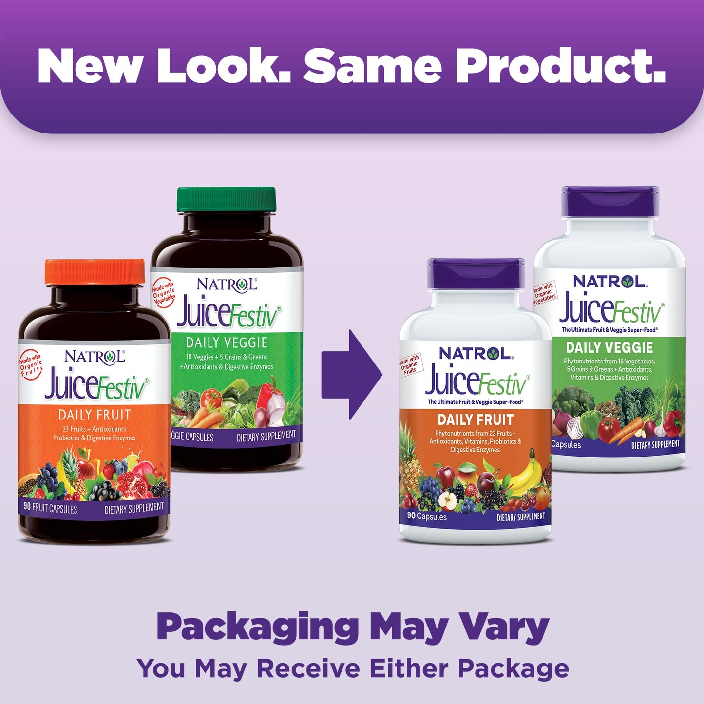 Natrol JuiceFestiv, Vitamins and Supplements for Nutrition & Well-Being, Antioxidants for Cellular Health, 90 Capsules