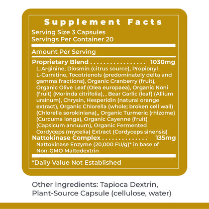Premier Research Labs CircuZyme - Blood Circulation Supplements Supporting Blood Flow & Vascular Support Featuring Diosmin, Cayenne & Nattokinase, for Men and Women - 60 Vegetarian Capsules Premier Research LabsBuy Supplements Australia