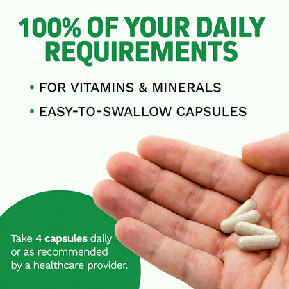 Herbtonics Whole Food Multivitamin for Men & Women – Vegan Multivitamin with Real Fruits & Veggies, Probiotics, CoQ10 Herbtonics