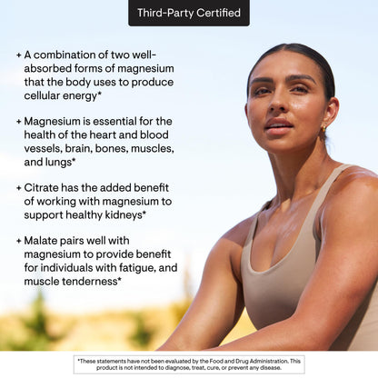 THORNE - Magnesium CitraMate - Magnesium Citrate & Malate Supplement - Supports Heart Health, Skeletal Muscles, Cardiac & Lung Function, Bone Density & More* - Third-Party Certified - 90 Servings THORNEBuy Supplements Australia
