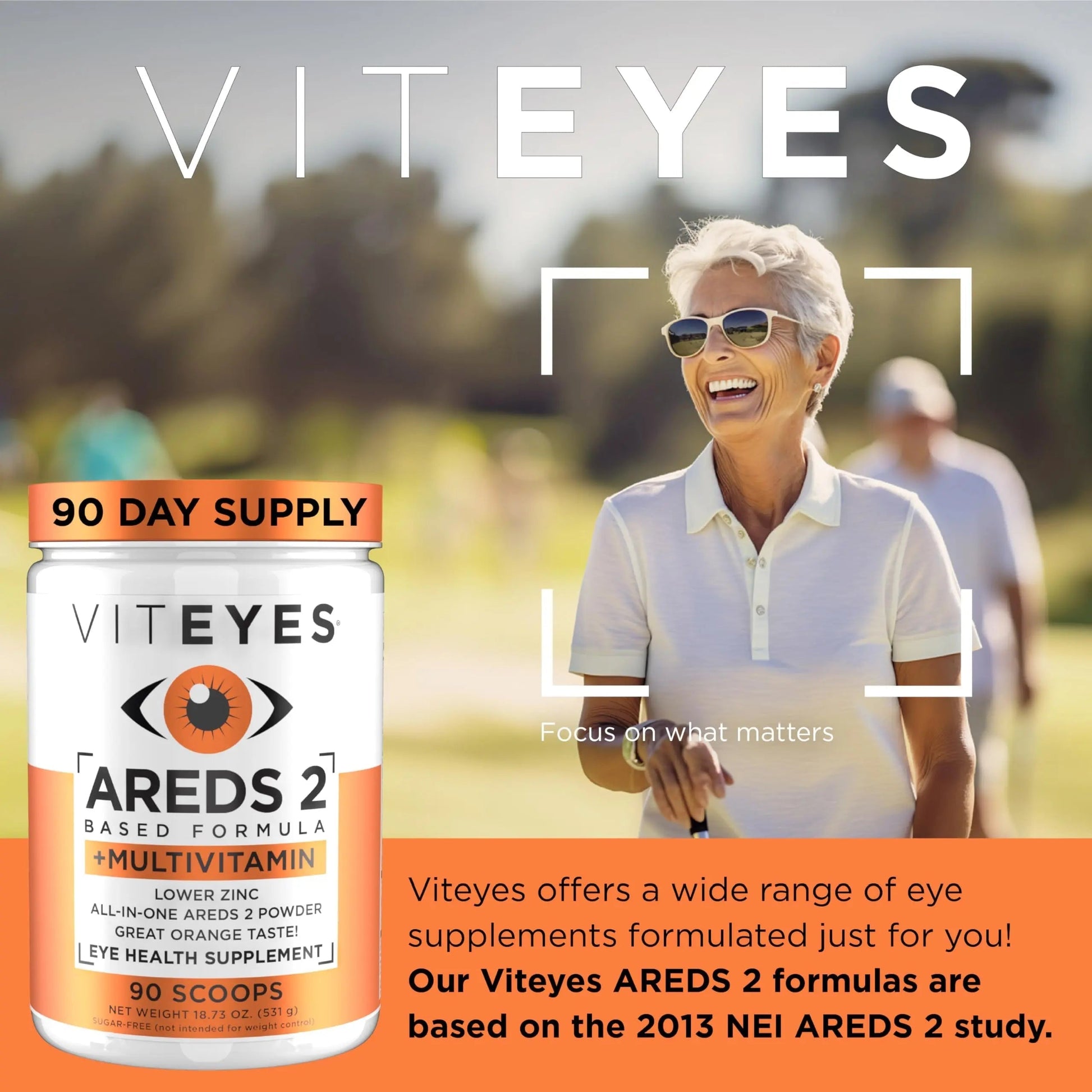 Viteyes AREDS 2 Powder + Multivitamin All-in-One, Macular Protection, Alternative to AREDS 2 chewables, No Pills, Lutein & Zeaxanthin Viteyes