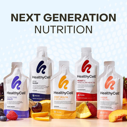 Healthycell Eye Health Daily Liquid Supplement - Eye Vitamins & Minerals with Lutein, Zeaxanthin, Astaxanthin & Beta Carotene for Sight Care & Macular Support - 30 Gel Packs HealthycellBuy Supplements Australia