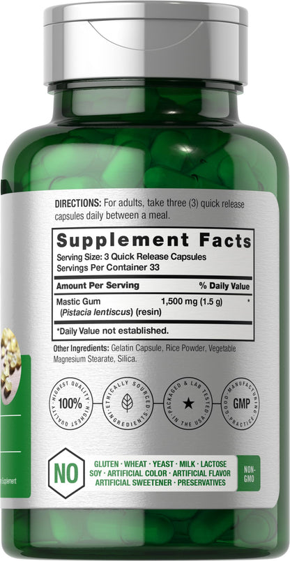 Mastic Gum Capsules 1500mg 100 Count | Non-GMO & Gluten Free | by Horbaach HorbäachBuy Supplements Australia