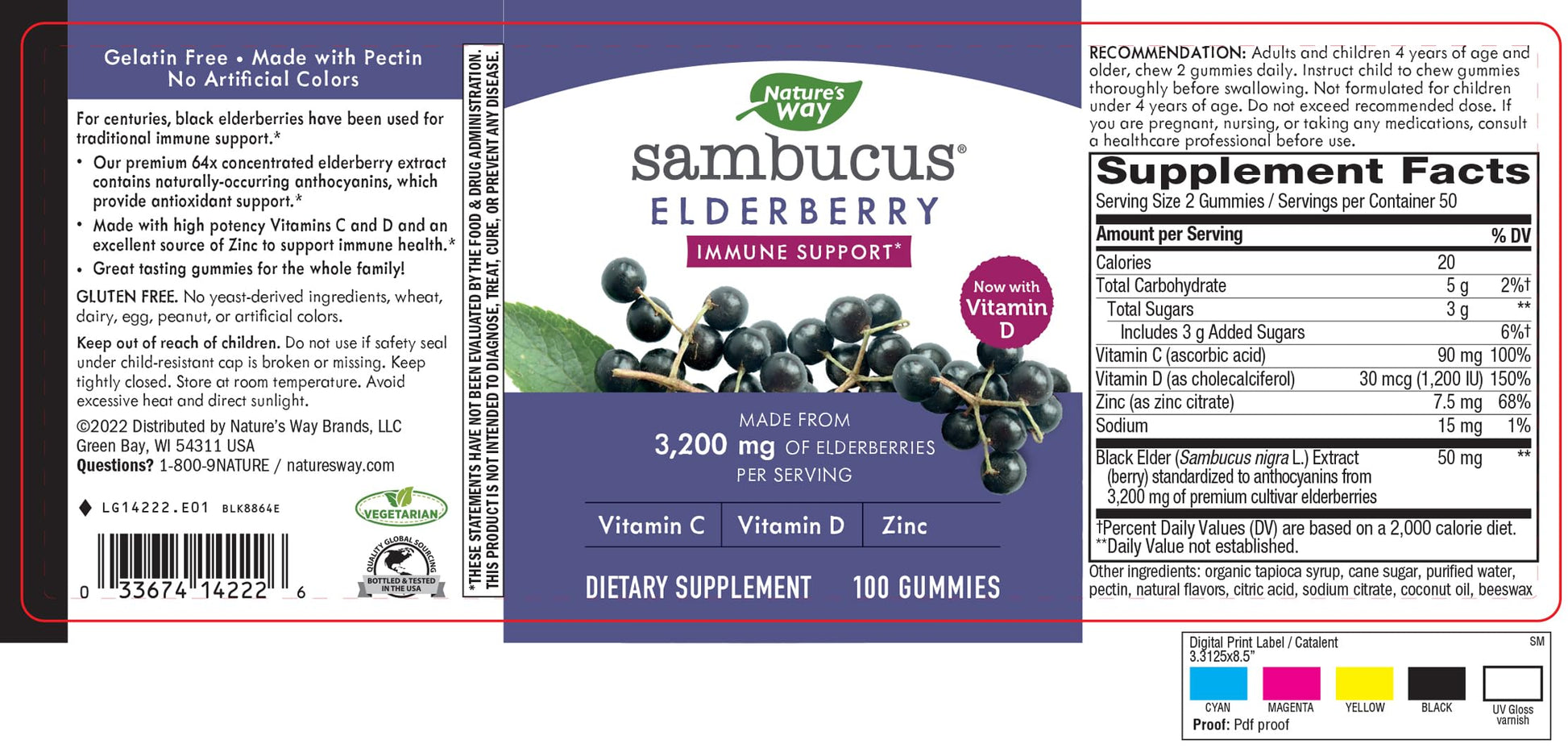 Nature's Way Sambucus Elderberry Gummies - Immune Support Supplement for Kids Nature's WayBuy Supplements Australia