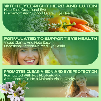 Vitalumina Eyebright Herbal Liquid with Organic Euphrasia, Lutein, Bilberry, Blueberry & Goji – Plant-Based Vegan Supplement for Adults – 4 fl oz VitaluminaBuy Supplements Australia