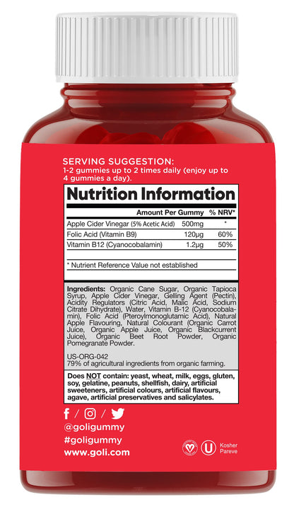 Goli Nutrition Goli nutrition World's First Apple Cider Vinegar Gummies 60 Count, 60 Count GoliBuy Supplements Australia