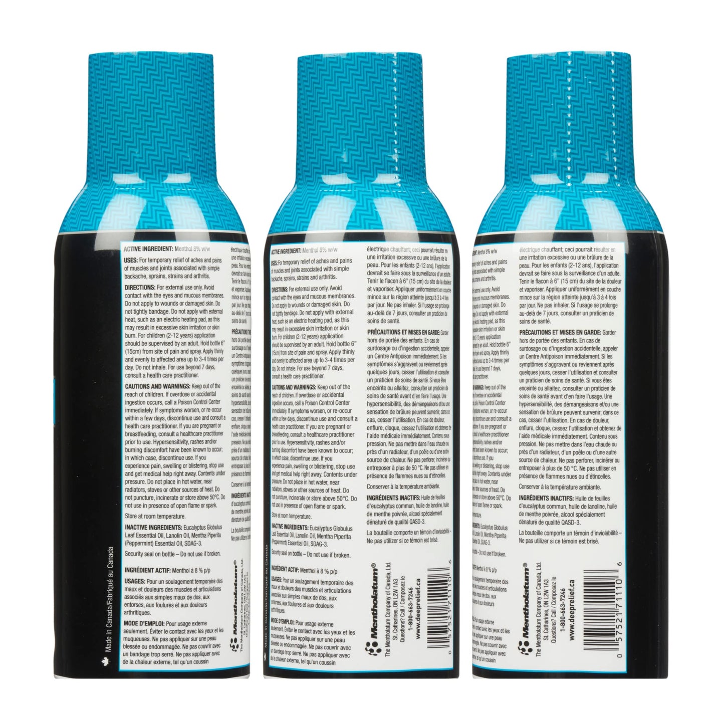 Deep Relief Ice Cold Spray, 150ml - Plastic Bottle, Spray, Cold Therapy, Turquoise, 5.3cm x 5.3cm x 17.1cm Deep ReliefBuy Supplements Australia
