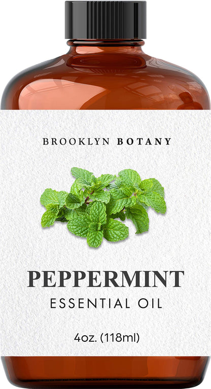Brooklyn Botany Peppermint Essential Oil - Huge 4 Fl Oz - 100% Pure and Natural - Premium Grade Brooklyn BotanyBuy Supplements Australia
