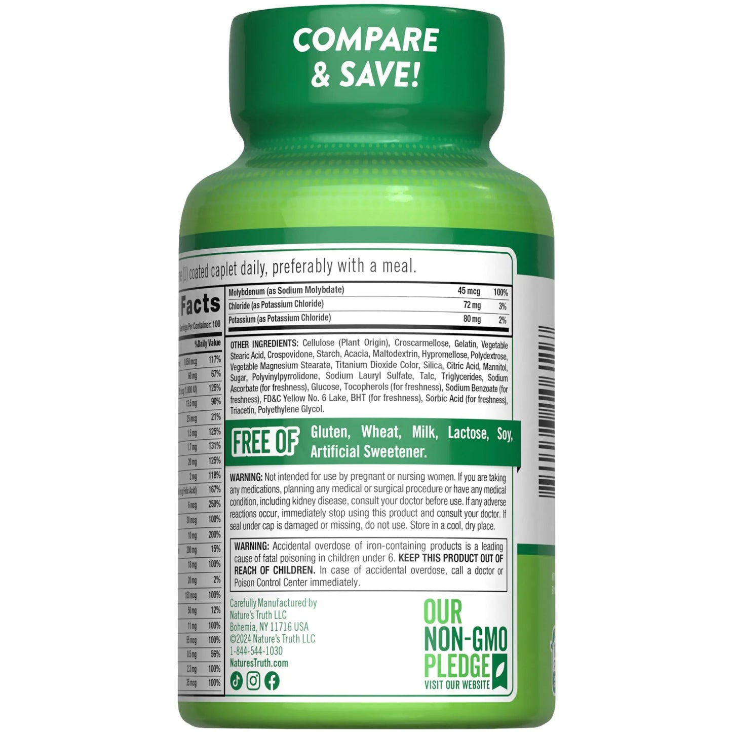 Nature's Truth Adult ABC Complete Multivitamin for Men and Women | 100 Caplets | Non-GMO & Gluten Free Nature's TruthBuy Supplements Australia