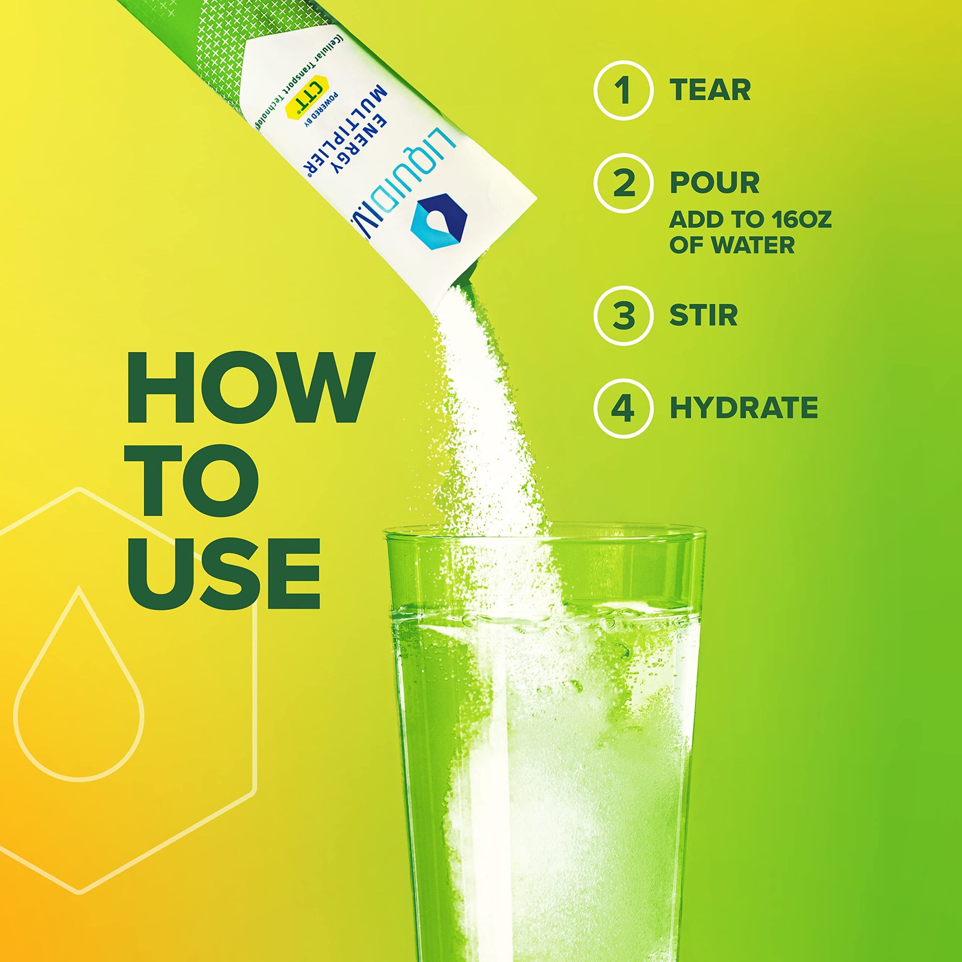 Liquid I.V. Hydration + Energy Multiplier - Yuzu Pineapple - Hydration Powder Packets Liquid I.V.Buy Supplements Australia